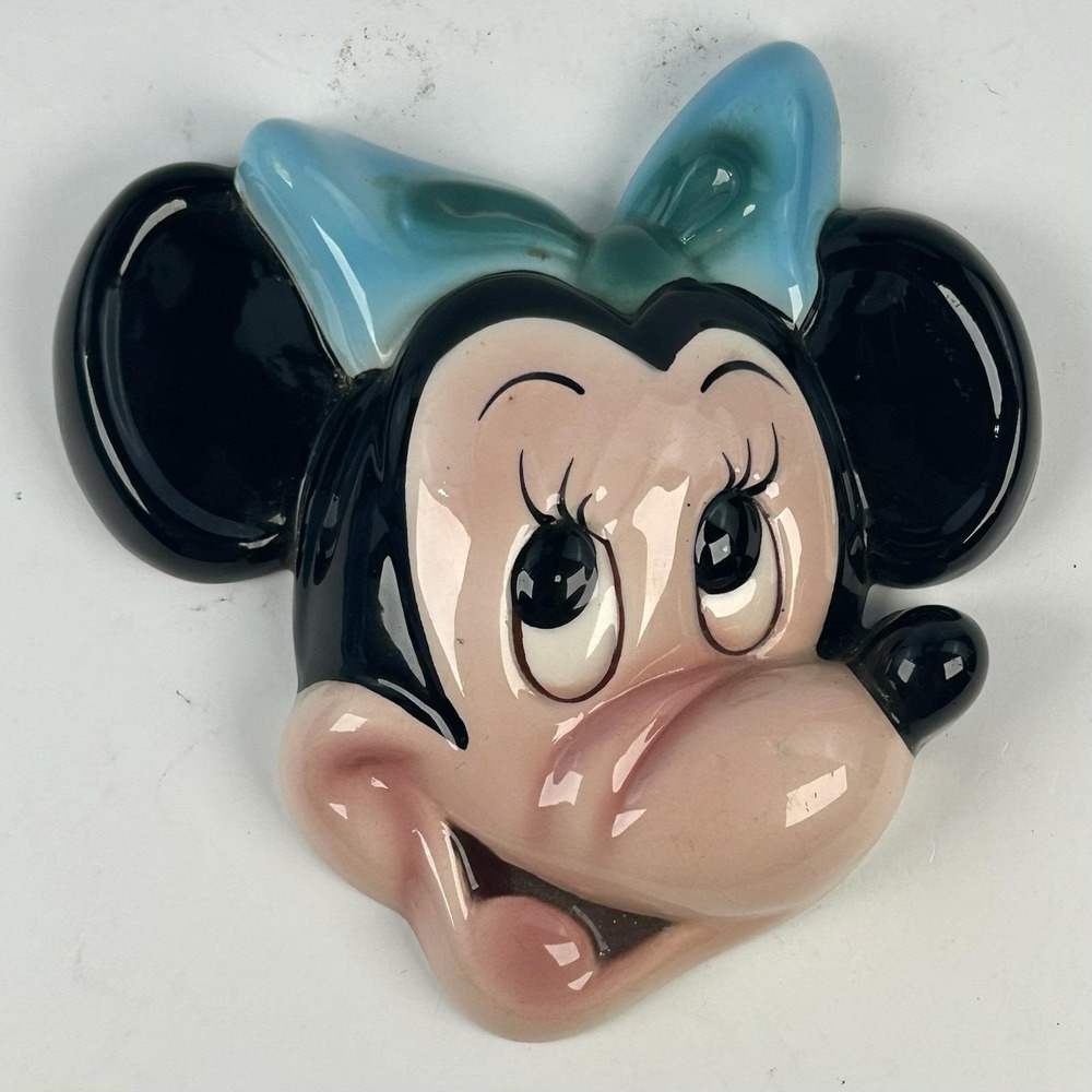 Minnie Mouse Disney Ceramic Wall Plaque 1960s Ceramica de Cuernavaca Mexico